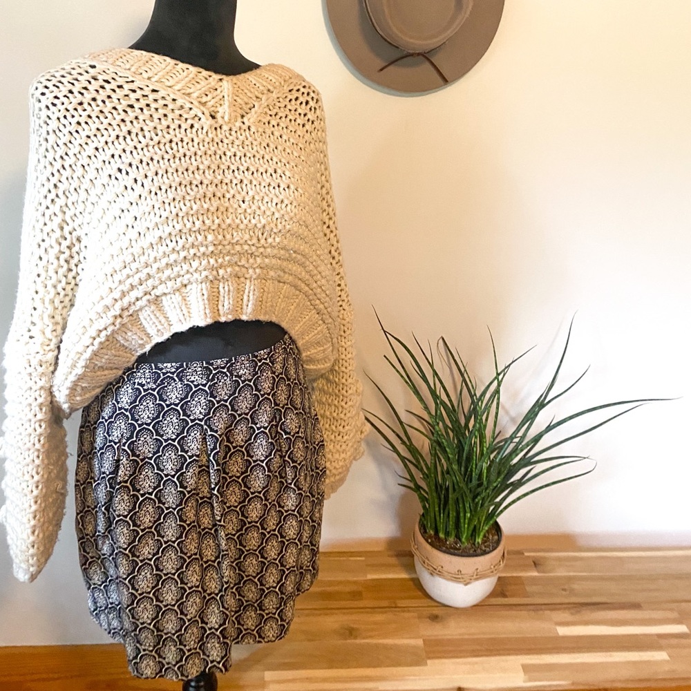 Beautiful High Waisted Boho Mini Skirt